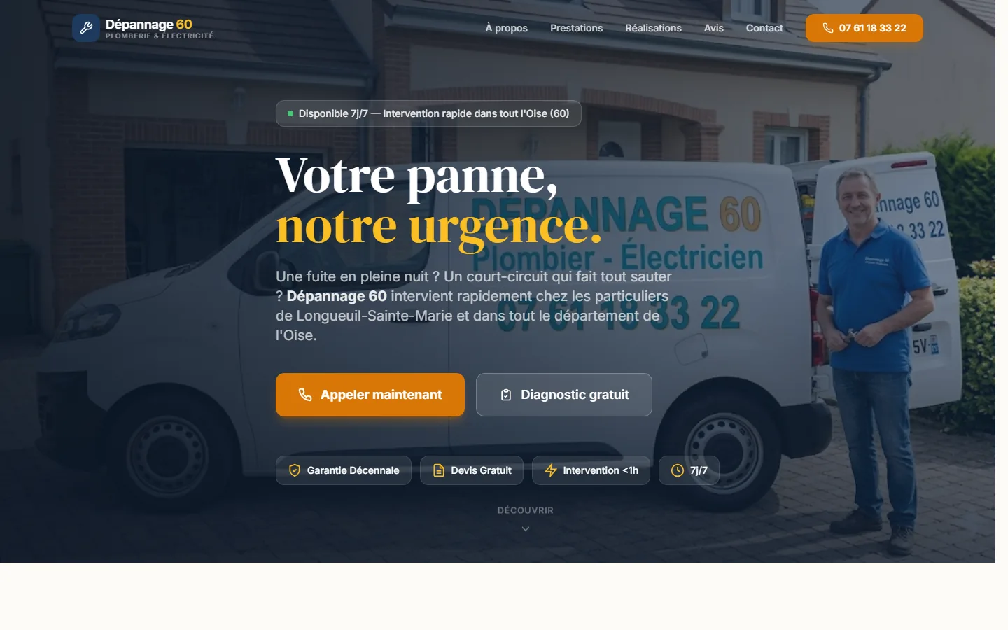 Site dépannage plombier-électricien